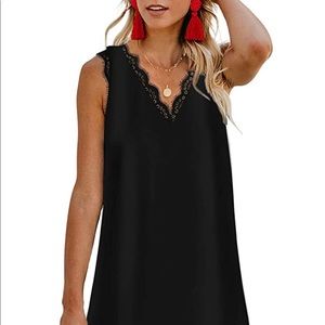 Black V Neck Dress